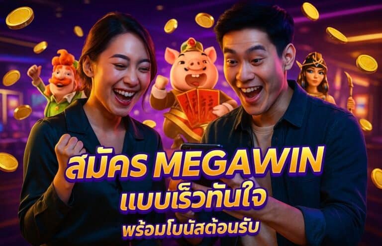 สมัคร MEGAWIN แบบเร็วทันใจ พร้อมโบนัสต้อนรับ